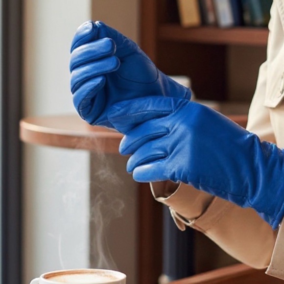 Thinsulate Accessories - Thinsulate Insulation 40 Gram Royal Blue Leather Driving Glive Ladies Size Med